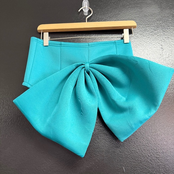 Strapless Bow Bustier Top. Size Medium. - Picture 1 of 3